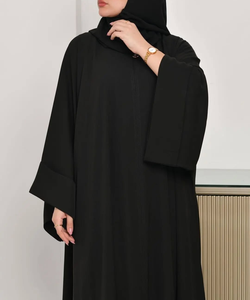 Abaya élégante avec ceinture, design avec de magnifiques broderies en dentelle, hijab assorti, meilleur design d'abaya 2026, utilisation au bureau, fête de famille - Product Image 6