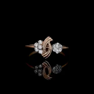 Hediye güzel takı için hindistan'dan altın ve elmas kızlar için son tasarımcı söz yüzüğü
