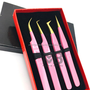 Eyelash Extension Tweezers Stainless Steel Custom Colored <b>Precision</b> Point Toothed Anti-Static Customizable Volume Lash - Product Image 2