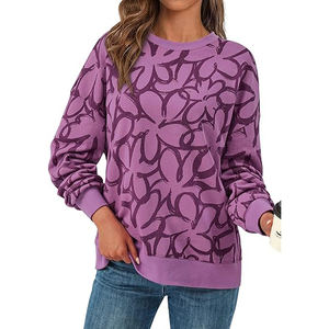 Sweat-shirt pour femme décontracté confortable à capuche tendance coupe ample léger style streetwear vintage lavé - Product Image 3