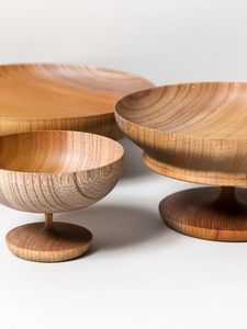 Tazón de masa de madera artesanal versátil de grano hecho a mano para frutas o ensaladas Tazón de granja rústico vintage de alta calidad - Product Image 4