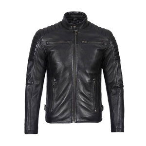 New Style Genuine Leather Men's Winter Vintage Style Windproof Leather <b>Jackets</b> with Front Logo-Low Price - Product Image 1