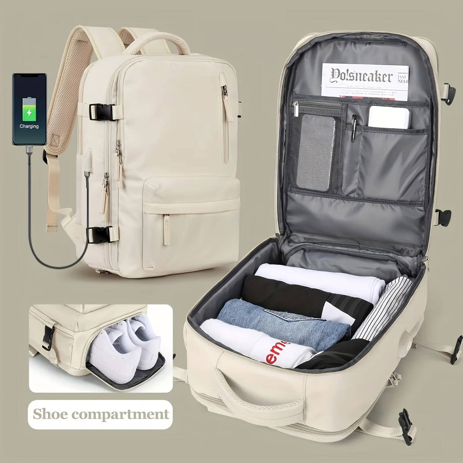 Multifunktionelle Trage-Rucksack Wandern Rucksack Laptop Schultasche wasserdicht Outdoor Sport Rucksack großer Reisetaschen