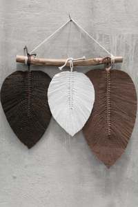 Feuille de macramé multicolore personnalisée Tenture murale faite à la main Décoration murale parfaite pour les décorations de maison et de chambre à coucher - Product Image 6