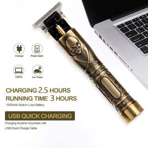 Afeitadora Recargable en Forma de T para Hombre, Cuchilla Profesional de Acero Inoxidable, Ajustable, Resistente al Agua, con Batería USB, Lavable, Enchufe Estadounidense - Product Image 2