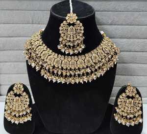 Conjunto Kundan Dulhan para Mujer y Niña, Collar, Aretes y Gargantilla Indios Multicolores para Fiestas y Regalos - Product Image 2