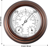 Baromètre analogique 3 en 1, thermomètre, hygromètre, station météo murale, jauge de pression métallique pour usage domestique en intérieur