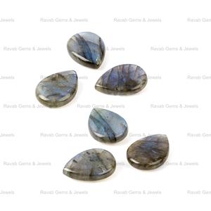 พลอยลาบราดอไรต์สีฟ้าไฟทรงหยดน้ำขนาด 10x14 มม. คุณภาพดี ขายดีที่สุด สำหรับทำเครื่องประดับ - Product Image 6