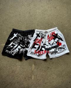 Short en maille personnalisé 100% Polyester Street Wear Vente à chaud Fabricant de shorts de basket-ball en maille de conception personnalisée pour hommes - Product Image 5