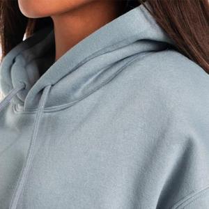 Venta al por mayor de ropa de calle de estilo vanguardista personalizado mujeres Crop Top Sudadera con capucha pulóver sudaderas con capucha casuales de gran tamaño para las mujeres - Product Image 6