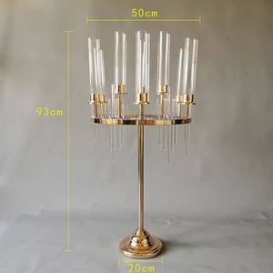 Candelabros altos de aluminio de 12 brazos para decoración de bodas y fiestas, candelabros de aluminio, centro de mesa en la India - Product Image 4