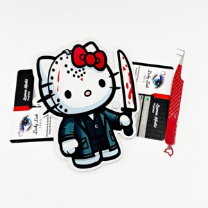 2025 Halloween Hello Kitty acrílico pestañas azulejo Lucky Lash herramientas hecho a mano logotipo personalizado sostenible pestañas azulejo paleta - Product Image 1