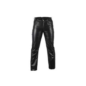 Pantalon en cuir véritable sur mesure pour homme, taille haute, coupe slim, pantalon en cuir noir pour les tendances de la mode et du style de vie - Product Image 2