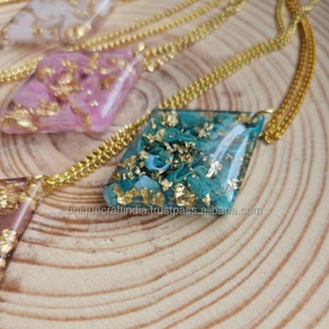 2024 Handmade <b>Resin</b> Necklace Geometric Trends Statement Spring Fashion <b>Jewellery</b> Trendy Style for Weddings and Parties - Product Image 1