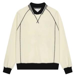 เสื้อรักบี้แขนยาวคลาสสิก ผ้าโพลีเอสเตอร์ผสมคอตตอน ปักโลโก้ตามสั่ง ลายทางแบบโอลด์สคูล ชุดทีมฟุตบอล สำหรับเสื้อโปโล - Product Image 1