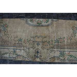 Alfombra de lana turca Vintage, patrón de retazos Beige verde, tejido plano, 290x1010ft, alfombra para sala de estar, decoraciones de látex, conjuntos de alfombras - Product Image 5