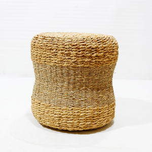 Artex Dong Thap Factory Handmade Water Hyacinth Ottoman Natural Woven <b>Stool</b> Eco Friendly Minimalist Design <b>for</b> <b>Living</b> <b>Room</b> Hotel - Product Image 2