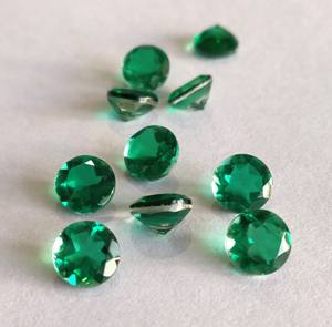 Laboratorio creado 6mm Super calidad superior redondo facetado Esmeralda-Laboratorio creado Super Top Esmeralda - Product Image 5