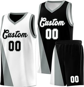 Jersey de baloncesto de alta calidad al por mayor, ropa de entrenamiento reversible transpirable personalizada, conjunto de uniforme de baloncesto - Product Image 4
