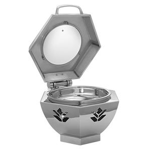 Olla para Servir, Plato para Calentar Comida para Hoteles y Restaurantes, Plato para Servir con Textura de Mármol, para Bodas - Product Image 2