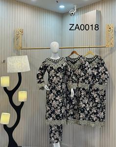 Colección SSumaira elegante bordado Khaddar 3 piezas Plazo Salwar Kameez traje acogedor ropa de invierno para mujer - Product Image 1