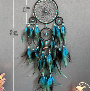 Noir et bleu arbre de vie attrape-rêves tenture murale le lit attrape-rêves personnalisé pour tenture murale décor à la maison - Product Image 2