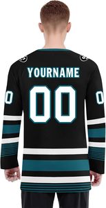 Maillot de hockey sur glace personnalisé direct d'usine tissu respirant à séchage rapide parfait pour les matchs d'équipe et les séances d'entraînement - Product Image 6