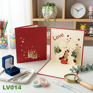 Carte de vœux 3D pop-up - Carte artisanale pour couple pour la Saint-Valentin - Invitation romantique pour mariage et cadeau d'anniversaire - Vente en gros - Product Image 4