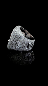 Hip Hop Customiztion Iced Out Initial Letter Od Rose <b>Gold</b> Type <b>Gold</b> Mossinaite Diamond <b>Men's</b> <b>Ring</b> for Unisex - Product Image 4