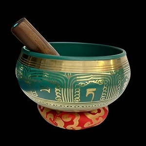 Cuenco para cantar de latón decorativo, cuenco para cantar tallado a mano de siete Chakras, cuenco para cantar con sonido relajante instrumental y curativo espiritual - Product Image 3
