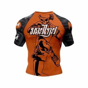 Camiseta de Compresión Rashguard Personalizada para Muay Thai, Unisex, BJJ NoGi, Entrenamiento de MMA, Manga Corta, Ecológica - Product Image 2