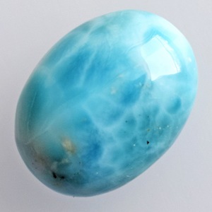 Cabujón de Larimar del Mar Caribe Natural, forma ovalada, tamaño 3-21 MM, piedra de Stefilia pulida lisa de República Dominicana - Product Image 3