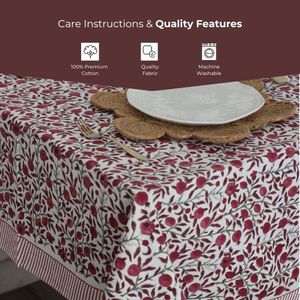 Mantel de lona de algodón estampado a mano, 6 plazas y 8 plazas, manteles de comedor - Product Image 5