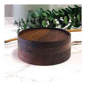 Forte demande Fabriqué à la main Dessous de verre en bois personnalisé Noyer Sheeshm Bois Forme personnalisée Fabrication indienne de haute qualité - Product Image 1