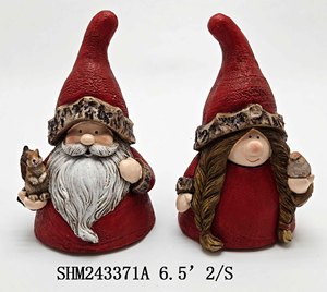 Adornos Navideños de Resina Pintados a Mano con Diseño de Duendes y Papá Noel, Decoración Navideña para Mesa, Figuras Decorativas para el Hogar - Product Image 3
