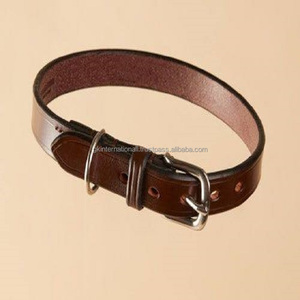 Brown Leather Dog Collars High Quality Leather Dog Pet Collar at Wholesale Price Made in India Bulk Order Dog Accessories - Product Image 5