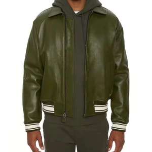 Chaqueta de Hombre Personalizada ODM con Bordado Chenille, Chaqueta Varsity de Invierno de Alta Calidad, Lana Ecológica y Transpirable - Product Image 3