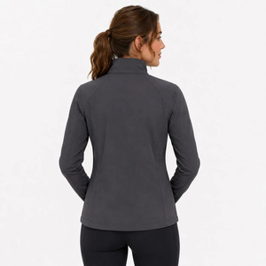 เสื้อแจ็คเก็ตซอฟต์เชลล์สำหรับผู้หญิง แบรนด์ส่วนตัว รุ่น Alpine Flex ซิปตัดสี คอสูง ทรงเข้ารูป กันลม เหมาะสำหรับกิจกรรมกลางแจ้ง ใส่ได้ในช่วงฤดูใบไม้ร่วง - Product Image 2