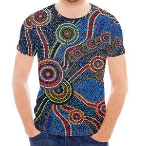 T-shirt pour homme en polyester 100% écologique, de grande taille, ample, de style aborigène, à points, personnalisé, best-seller - Product Image 5