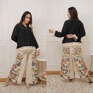 Ensemble Kurti et pantalon fantaisie pour femmes et filles indiennes, confort quotidien et fête de bureau, extensible, nouvelle collection, prix de gros - Product Image 2