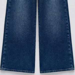 Pantalones y pantalones de mujer de alta calidad Piernas anchas Palazzo Blue Denim Slim Fit Vintage Casual Moda Ventas completas - Product Image 6