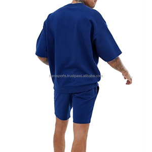Ropa informal de manga corta para hombre, trajes personalizados de estilo de gimnasio, conjunto de pantalones cortos para trotar, novedad de verano - Product Image 4