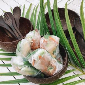 ชามกะลามะพร้าวทำด้วยมือดีไซน์ธรรมชาติแบบชนบทพร้อมช้อนสำหรับงานปาร์ตี้กลางแจ้งปิกนิกชายหาดใช้ในไลฟ์สไตล์เป็นมิตรกับสิ่งแวดล้อม - Product Image 6