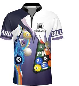 Camiseta Deportiva de Billar Personalizada de Talla Grande para Hombre, Camiseta de Manga Corta con Estampado por Sublimación, Jersey de Equipo de Billar de Secado Rápido y Transpirable - Product Image 2