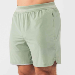 Haute qualité hommes Gym Fitness entraînement sans couture Shorts de course poches Logo personnalisé Style décontracté motif solide Logo écologique - Product Image 2