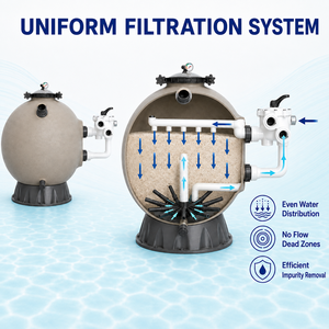<span class=keywords><strong>Filtre</strong></span> à sable pour <span class=keywords><strong>piscine</strong></span> à montage latéral Tt Series 20 48 pouces, 10-50 m³/h, réservoir filtrant en HDPE, filtration de puits d'eau - Product Image 3