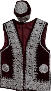 Gilet ethnique d'hiver élégant et personnalisable de qualité supérieure pour hommes, style traditionnel avec broderie miroir pour costumes et événements - Product Image 2