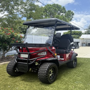 Oferta Especial: Carro de Golf CLB Personalizado para 2 a 4 Pasajeros, Color Plata y Negro, Listo para Enviar - Product Image 1