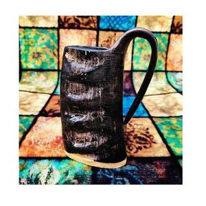 Taza de cuerno vikingo de búfalo de cerveza de latón tallada a mano personalizada de alta calidad, artesanías naturales de precio económico para bebidas de estilo religioso - Product Image 3
