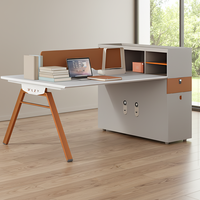 Siège de bureau en bois Foshan, cloison de bureau pour ordinateur, poste de travail, poste de travail blanc, mobilier moderne, bureaux, table pour le personnel